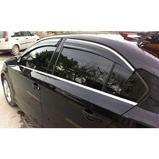 Déflecteurs de Vitres avec Moulure Chromée (4 pcs, Sunplex Chrome) photo 1