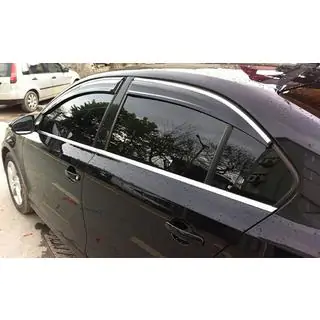Déflecteurs de Vitres avec Moulure Chromée (4 pcs, Sunplex Chrome)