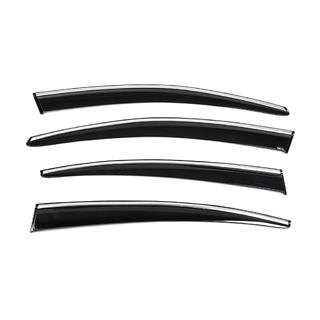 Déflecteurs de Vitres avec Moulure Chromée (4 pcs, Sunplex Chrome) Volkswagen Passat B6 2006-2012 photo 4