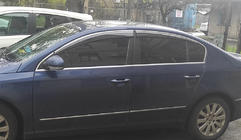 Volkswagen Passat B7 2012-2015 Déflecteurs de Vitres avec Moulure Chromée SD (4pcs, EU, Sunplex Chrome) photo 1