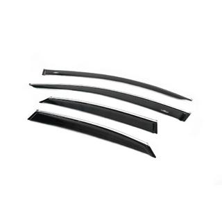 Déflecteurs de vitres avec moulure chromée (4 pcs, HIC) photo 2