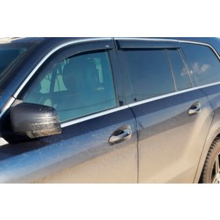 Déflecteurs de vitres avec moulure chromée (4 pcs, HIC) photo 2