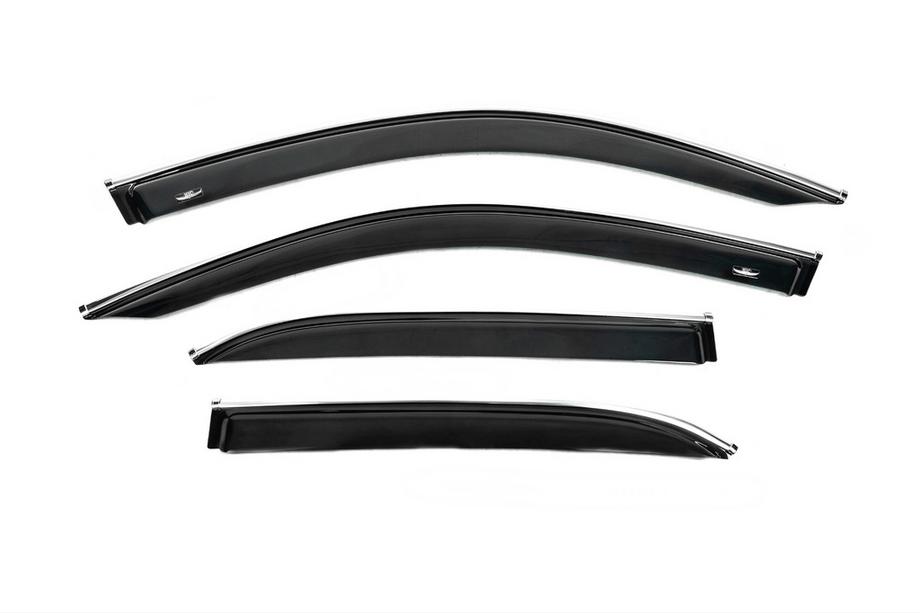 Mercedes GLE W167 2018- Déflecteurs de vitres avec moulure chromée (4 pcs, HIC) Photo 5