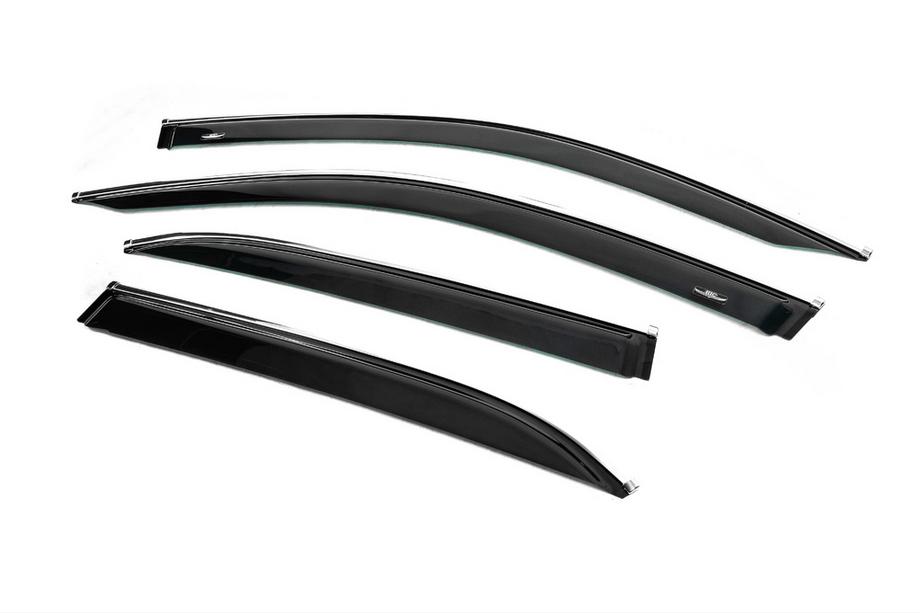 Mercedes GLE W167 2018- Déflecteurs de vitres avec moulure chromée (4 pcs, HIC) Photo 6