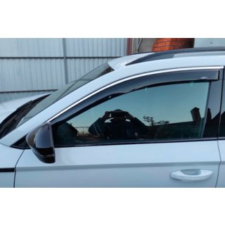 Déflecteurs de vitres avec moulure chromée (4 pcs, HIC) Skoda Karoq 2018- photo 4