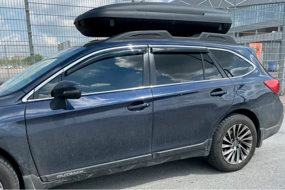 Subaru Legacy 2014-2019 Déflecteurs de vitres avec moulure chromée (4 pcs, HIC) Image