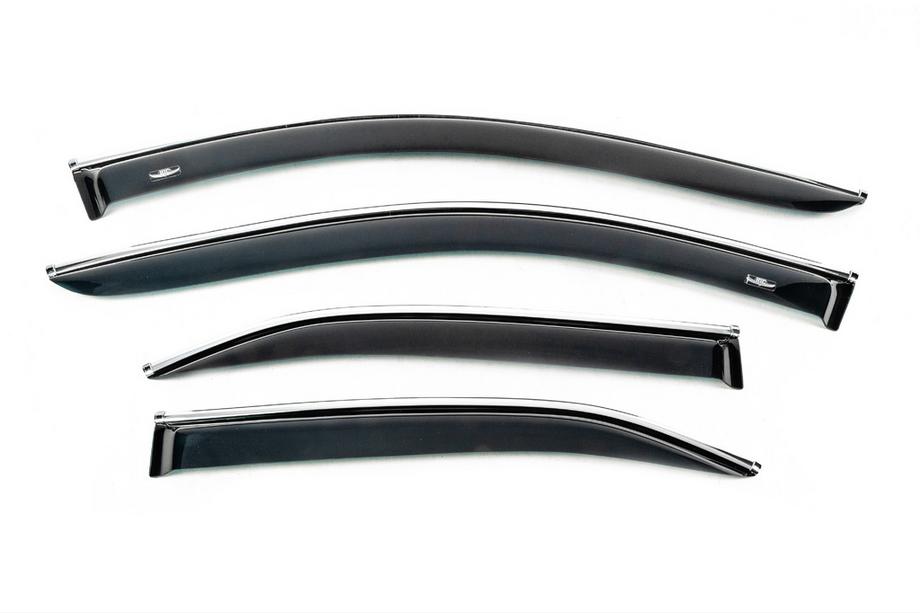 Toyota Camry 2006-2011 Déflecteurs de vitres avec moulure chromée (USA, 4 pcs, HIC) Image