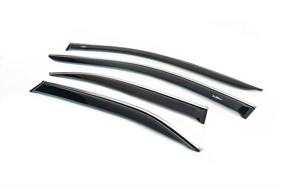 Toyota Camry 2006-2011 Déflecteurs de vitres avec moulure chromée (USA, 4 pcs, HIC) Photo 2