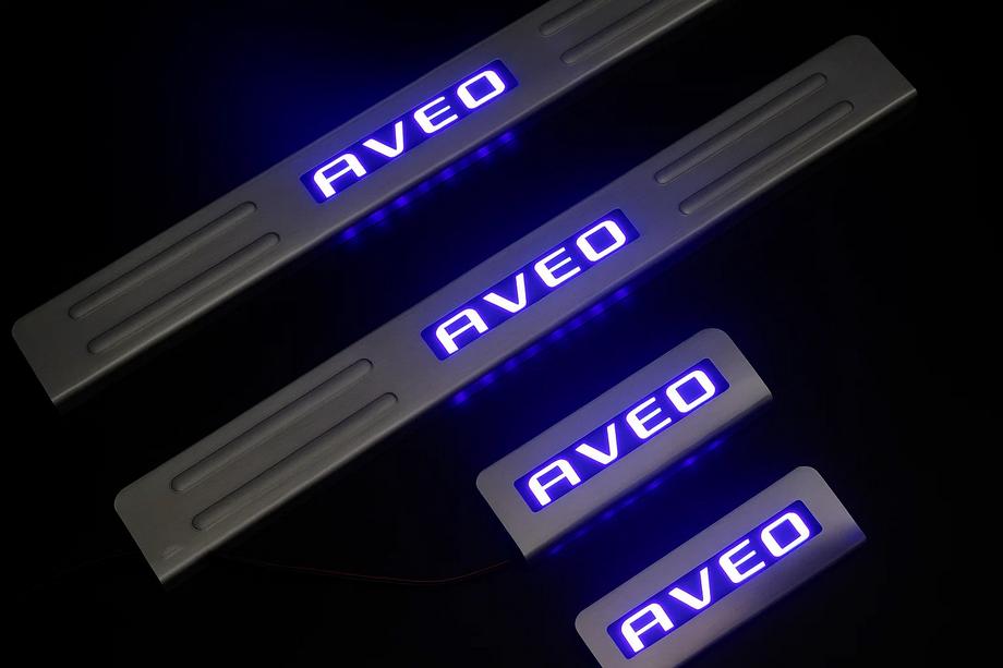 Chevrolet Aveo T300 2011-2020 Seuils de porte Libao (4 pcs, Inox) Image