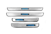 Chevrolet Captiva 2006-2019 Seuils de porte Libao LED (2006-2011, 4 pcs, inox) photo 2