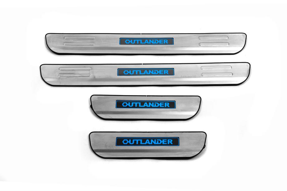 Mitsubishi Outlander 2012-2021 Seuils de porte inox Libao (4pcs, acier inoxydable) Photo 1