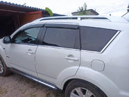 Mitsubishi Outlander 2012-2021 Déflecteurs de vitres chromés (4 pcs, Libao) photo 1