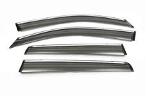 Mitsubishi Outlander 2012-2021 Déflecteurs de vitres chromés (4 pcs, Libao) photo 2