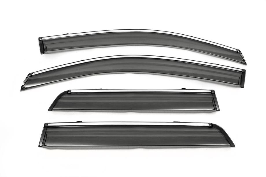 Mitsubishi ASX 2010-2023 Déflecteurs de vitres chromés (4 pcs, Libao) Image