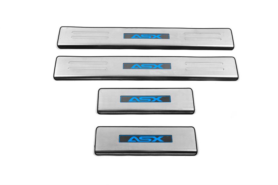 Mitsubishi ASX 2010-2023 Seuils de porte Libao LED (4 pcs, inox) Image