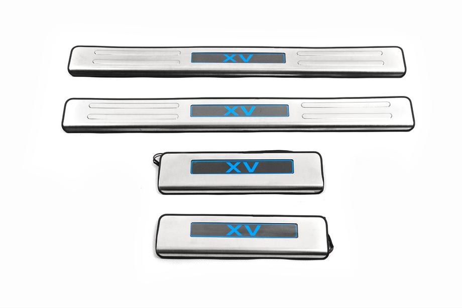 Subaru XV 2011-2017 Seuils de porte Libao LED (4 pcs, inox) Image