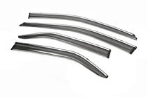 Toyota Camry 2011–2017 Déflecteurs de vitres avec moulure chromée (4 pcs, Libao) photo 2