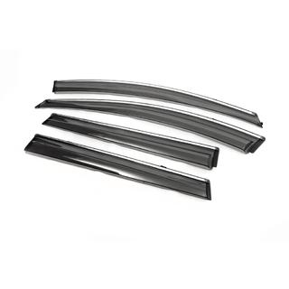 Déflecteurs de Vitres avec Moulure Chromée 2012-2016 (4 pcs, Libao) photo 2