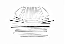 Toyota Land Cruiser Prado 150 2009-2023 Kit complet d'encadrements de vitres chromés photo 4