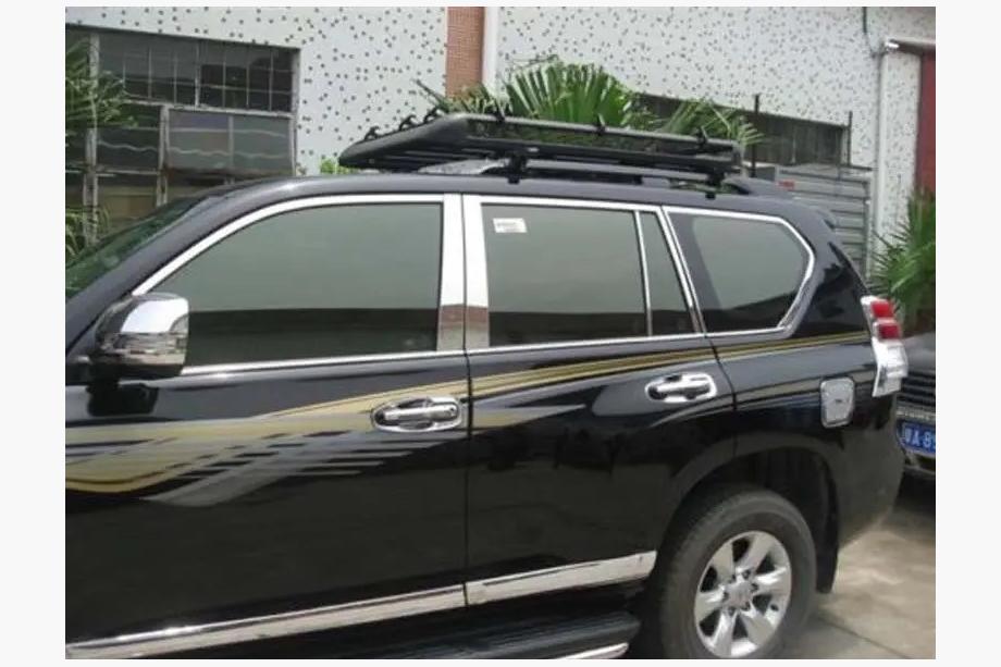 Toyota Land Cruiser Prado 150 2009-2023 Kit complet d'encadrements de vitres chromés Image