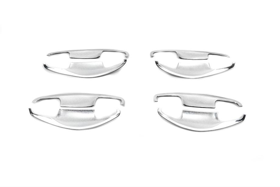 Hyundai Santa Fe 3 2012-2018 Coupelles chromées sous poignées (4 pcs, ABS) Image