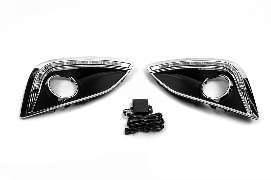 Hyundai IX-35 2010-2015 Insertions de Phares Antibrouillard (2 pcs, avec LED) Image