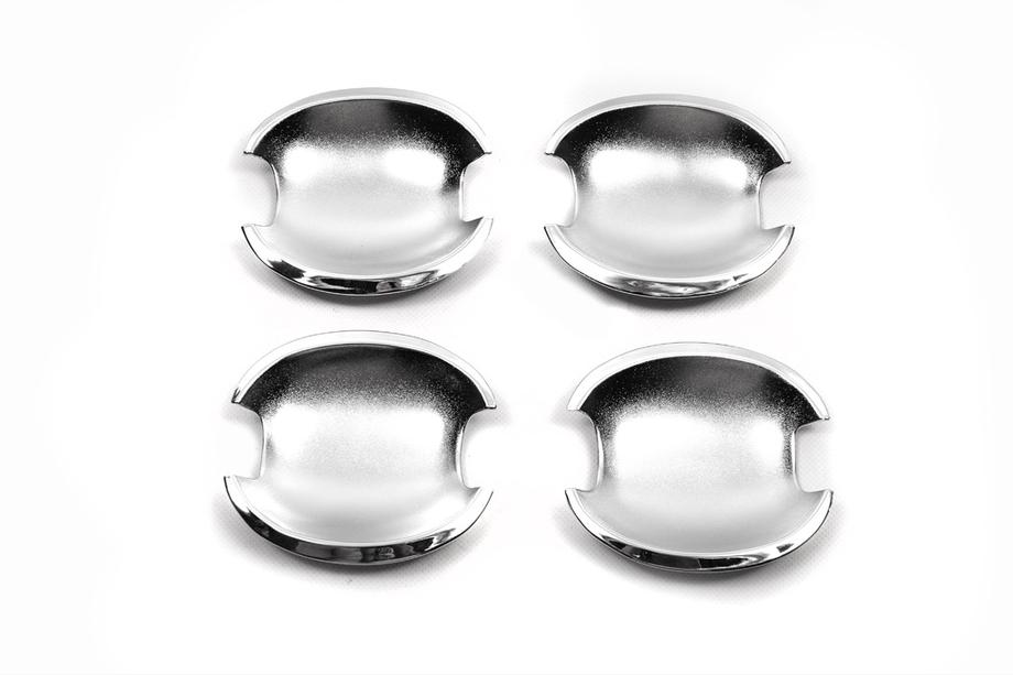 Skoda Octavia II A5 2010-2013 Coupelles chromées de poignées Libao (4 pcs, plastique) Image