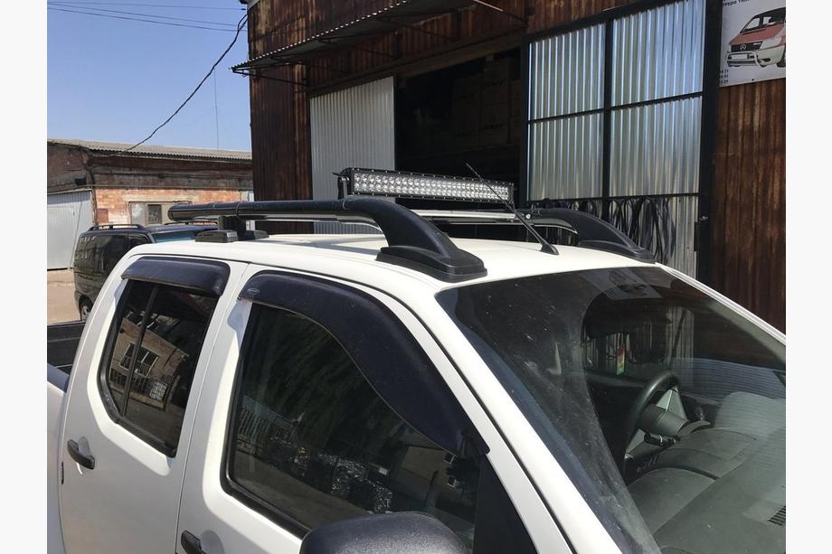 Toyota Hilux 2006-2015 Barres de toit avec barres transversales (2 pcs, noires) Photo 2
