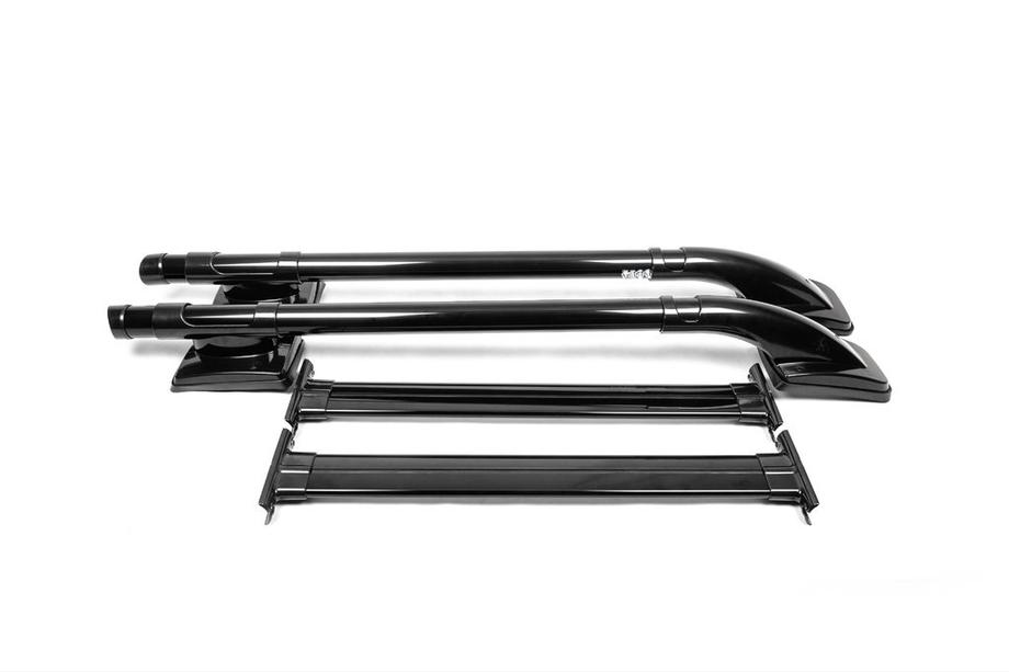 Toyota Hilux 2006-2015 Barres de toit avec barres transversales (2 pcs, noires) Photo 5