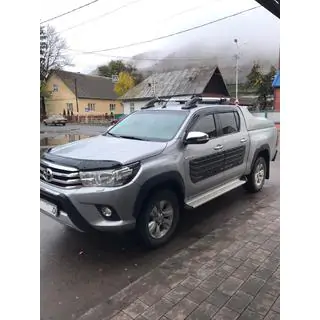 Barres de toit avec barres transversales (2 pcs, Chrome) Toyota Hilux 2015- photo 1