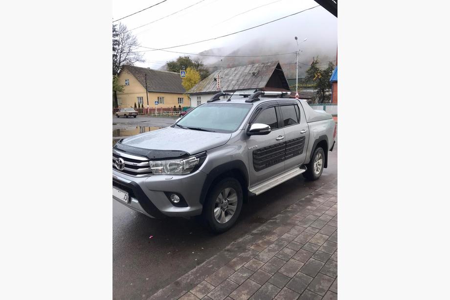 Toyota Hilux 2015- Barres de toit avec barres transversales (2 pcs, Chrome) Image
