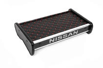 Nissan Primastar 2002-2014 Tablette de tableau de bord (2001-2010, Noir avec surpiqûre rouge) photo 3