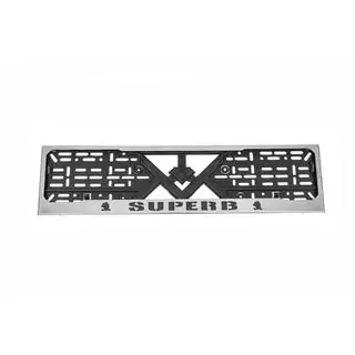 Cadre de Plaque Chromé (1 pc, Acier Inoxydable) photo 1
