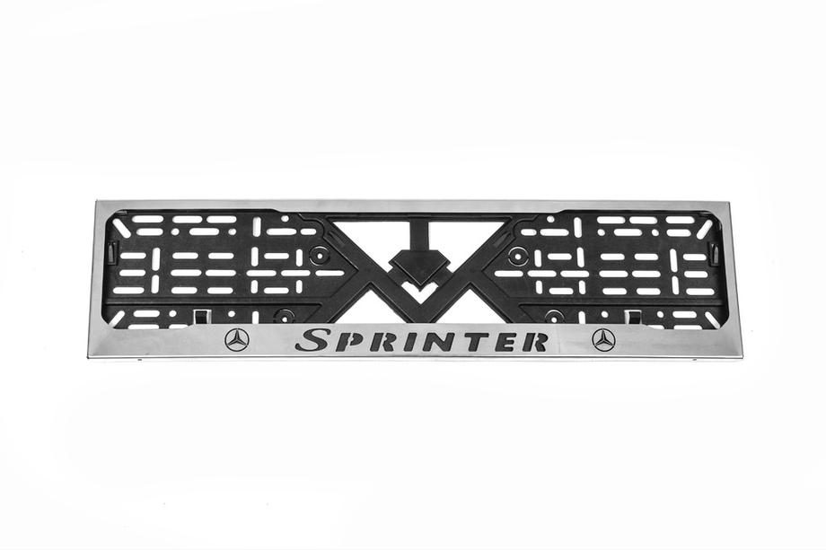Mercedes Sprinter W901/902/903/904/905 1995–2006 Cadre de Plaque Chromé (1 pc, Acier Inoxydable) Image