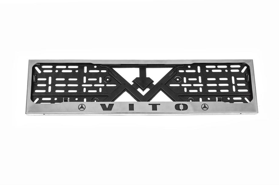 Mercedes Vito/V-class W447 2014- Cadre de Plaque Chromé (1 pc, Acier Inoxydable) Image