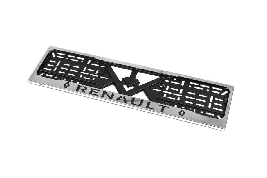 Renault Cadre de Plaque Chromé Renault (1 pc, Acier Inoxydable) Photo 2