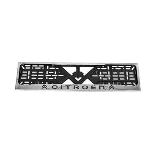 Cadre de Plaque Chromé Citroen (1 pc, Acier Inoxydable)