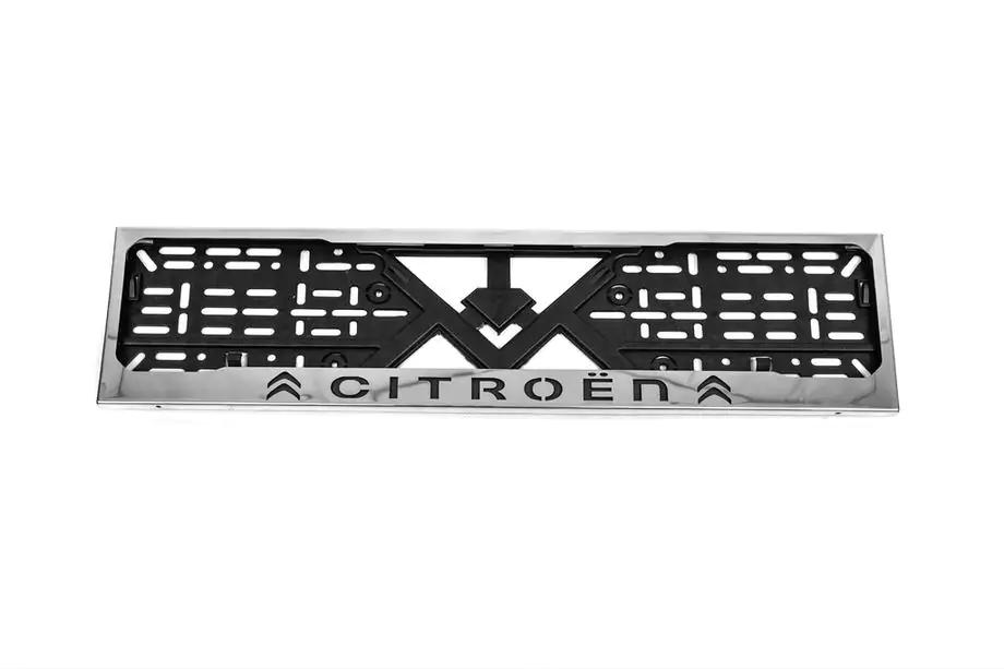 Citroen Cadre de Plaque Chromé Citroen (1 pc, Acier Inoxydable) Image