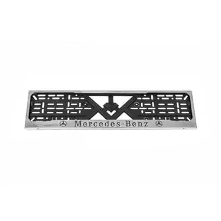 Cadre de Plaque Chromé Mercedes (1 pc, Acier Inoxydable) photo 3
