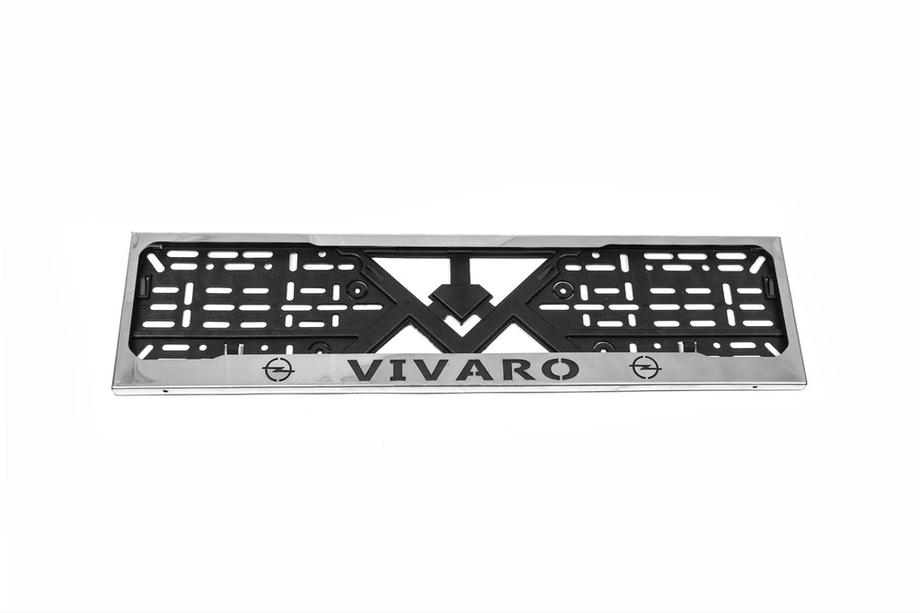 Opel Vivaro 2019- Cadre de Plaque Chromé (1 pc, Acier Inoxydable) Image
