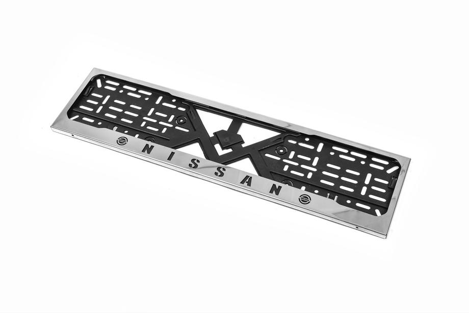 Nissan Cadre de Plaque Chromé Nissan (1 pc, Acier Inoxydable) Photo 1