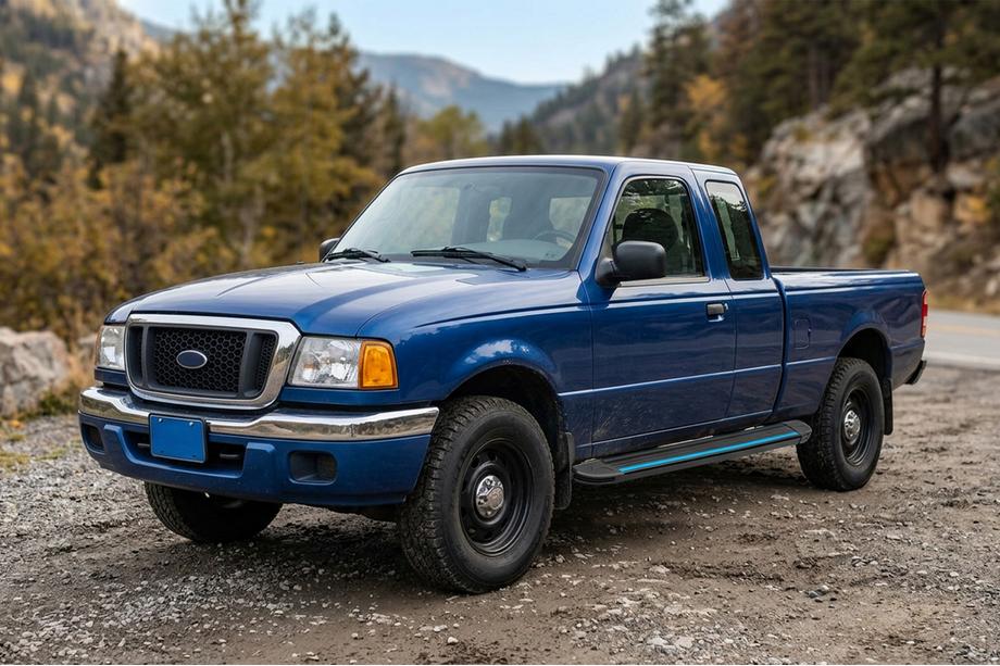 Ford Ranger 2002-2006 Marchepieds Latéraux Maya Blue (2 pcs, Aluminium) Image