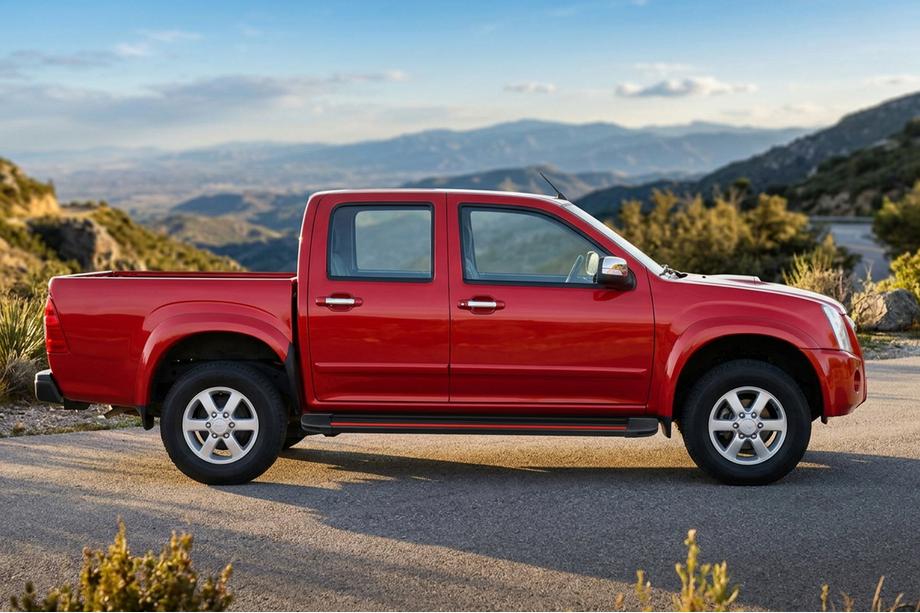Isuzu D-Max 2002-2011 Marchepieds Latéraux Maya Red (2007-2012, 2 pcs, Aluminium) Image