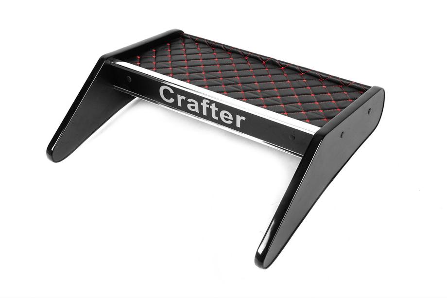 Volkswagen Crafter 2006-2016 Tablette de tableau de bord (Noir avec surpiqûre rouge) Image