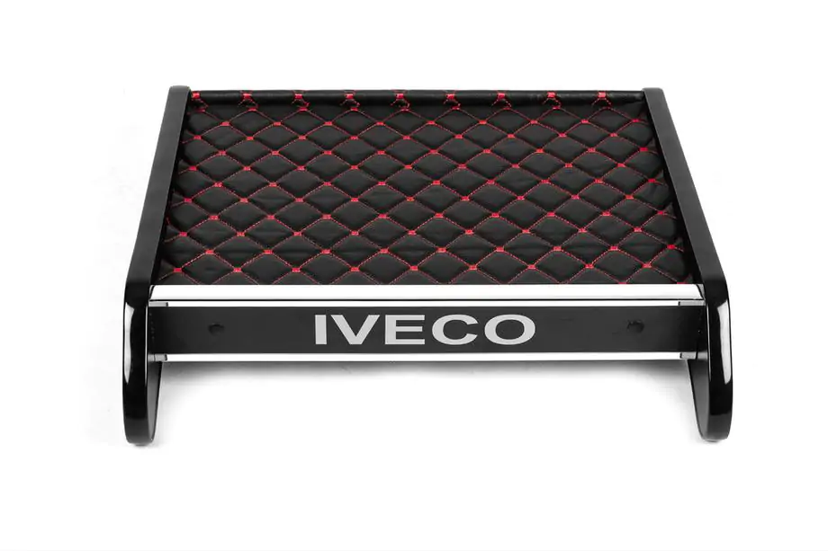 Iveco Daily 2006-2014 Tablette de tableau de bord (Noir avec surpiqûre rouge) Photo 3