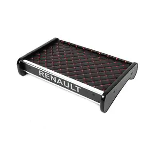 Tablette de tableau de bord (Noir avec surpiqûre rouge)