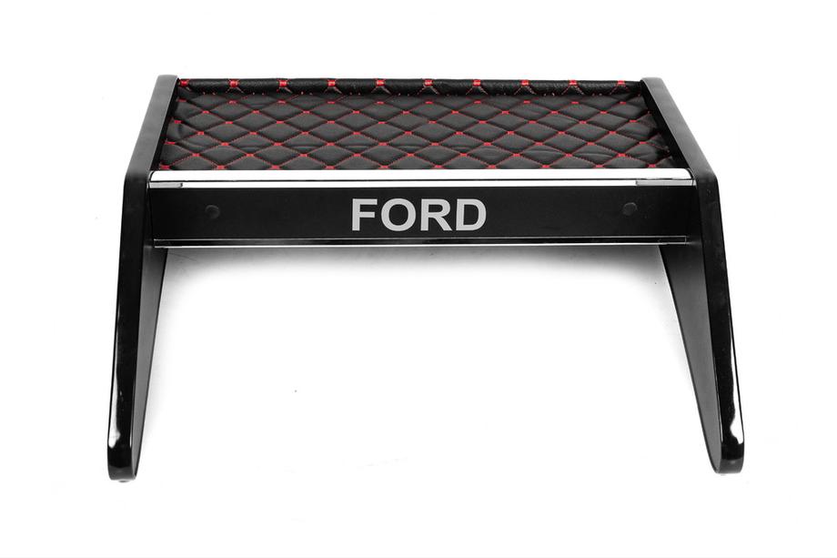 Ford Transit 2000–2014 Tablette de tableau de bord (Noir avec surpiqûre rouge) Photo 3