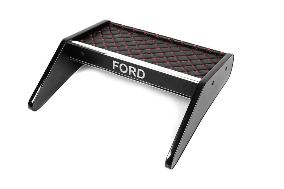 Ford Transit 2000–2014 Tablette de tableau de bord (Noir avec surpiqûre rouge) Image