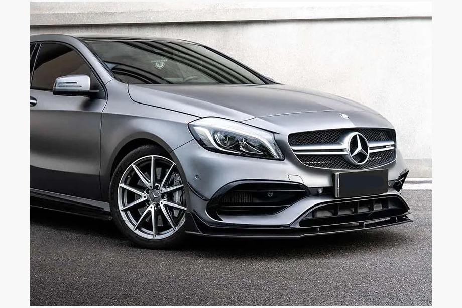 Mercedes A-class W176 2012-2018 Lame avant (pour AMG-Line / A45 AMG HB 2016-2018, noir) Image