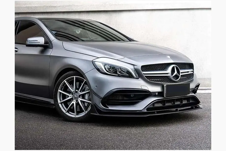 Mercedes A-class W176 2012-2018 Lame avant (pour AMG-Line / A45 AMG HB 2016-2018, noir) Photo 1